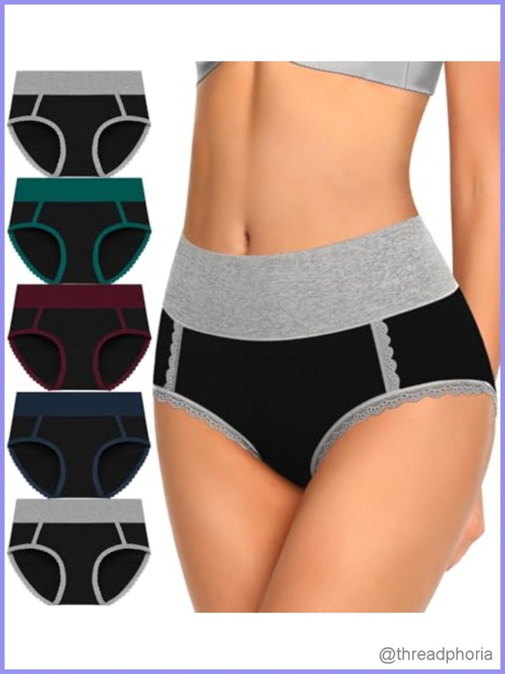 Cotton High Waisted Briefs Multipack Full Coverage Panties